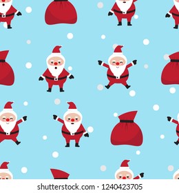 Vector Cute Christmas and New Year seamless pattern.
