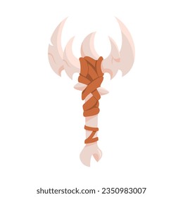 vector cute club weapon medieval fantasy cartoon illustration isolated