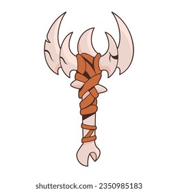 vector cute club weapon medieval fantasy cartoon illustration isolated
