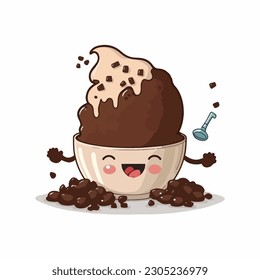 vector cute cocoa cartoon style