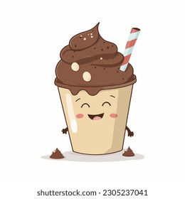 vector cute cocoa cartoon style