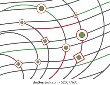Vector cute colorful abstract geometric lines seamless pattern background