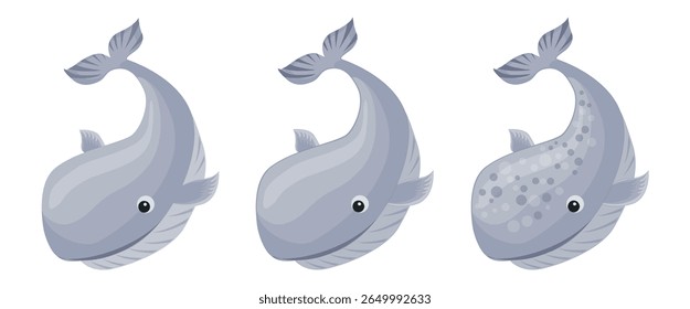 Vector cute colorful cartoon fish 