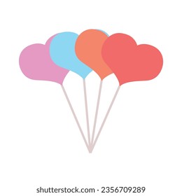 Vector cute and colorful decorative balloons.