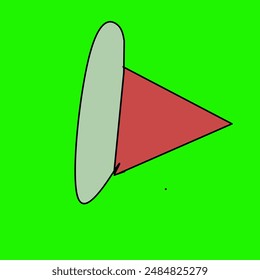 Vector Cute cone hat in beautiful pink color