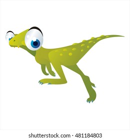 vector cute cool colorful cartoon animal drawing. little funny dinosaur image.