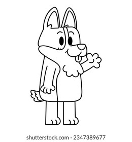 vector cute corgi cartoon illustration isolated