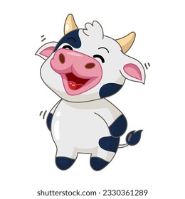 vector de dibujos animados de vacas lindas
