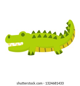 vector cute crocodile.animals cartoon