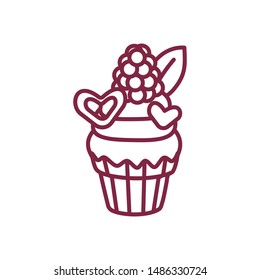 vector cute cupcake sweets art