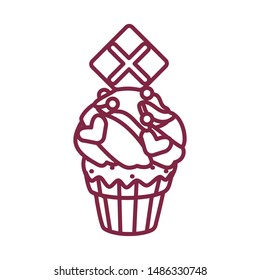 vector cute cupcake sweets art