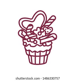 vector cute cupcake sweets art