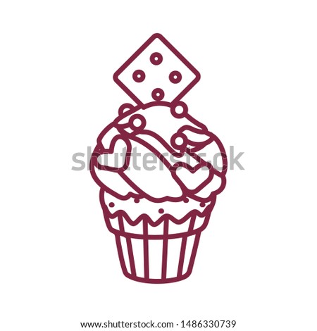 vector cute cupcake sweets art
