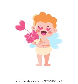Vektor Cupid Saint Valentine Illustration einzeln