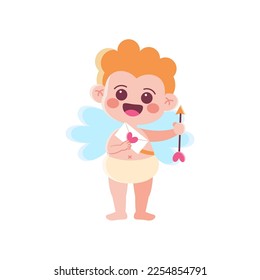 Vektor Cupid Saint Valentine Illustration einzeln