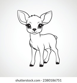 Vector cute deer illustration design