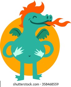 Vector cute Dino for kids t-shirt