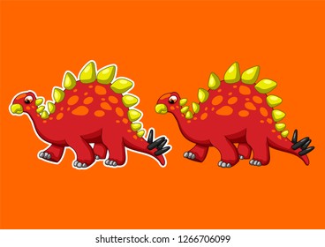 vector of cute dinosaur cartoons