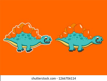 vector of cute dinosaur cartoons