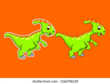 vector of cute dinosaur cartoons