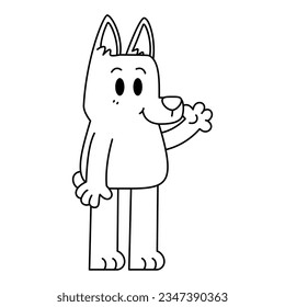vector cute doberman cartoon illustration isolated