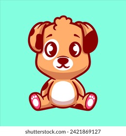vector cute dog cartoon vector icon illustration icon concept	