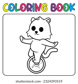 Vector cute dog for children's coloring page vector icon illustration
