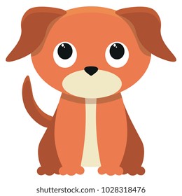 Vector cute dog colorful isolated