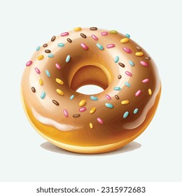 vector cute donuts cartoon style