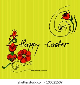 vector cute doodle spring background illustration