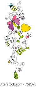 vector cute doodle summer background illustration