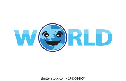 Vector of Cute  Earth,Cute globe.