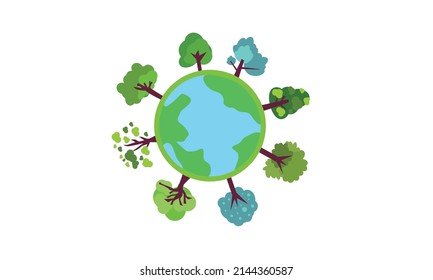 Vector of Cute  Earth,Cute globe.
