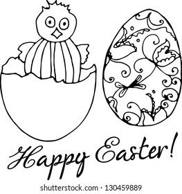 vector cute Easter background for your greeting