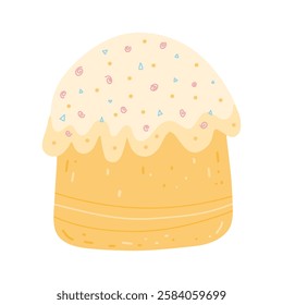 Vector cute Easter cakes for poster, websites, card, scrapbooking, stickers isolated on white background