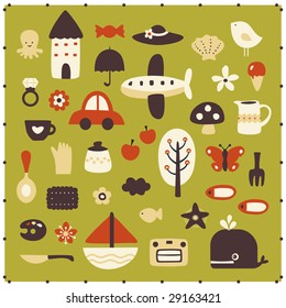 vector cute elements