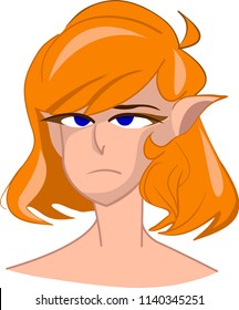 Vector cute elf colorful isolated