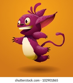 Vector cute fantasy lemur 1