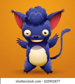 Vector cute fantasy lemur 5