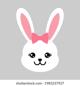 Vector Cute Female Rabit Illustration