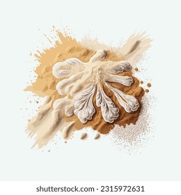 vector cute flour cartoon style