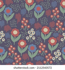 Vector lindo ilustración floral sin fisuras estilo de repetición de moda hogar tela de impresión textil de arte digital
