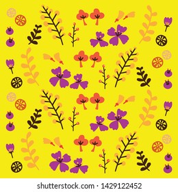 vector cute flower pattern use for card , poster