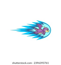 vector cute flying dragon flying