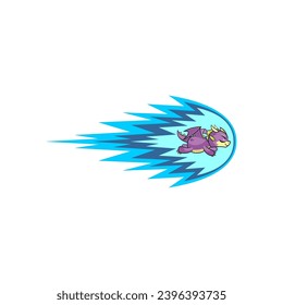 vector cute flying dragon design