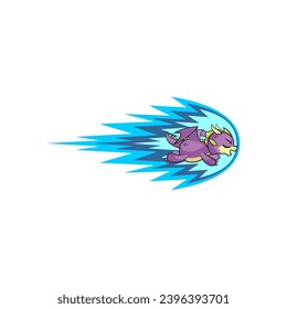 vector cute flying dragon dinosaur