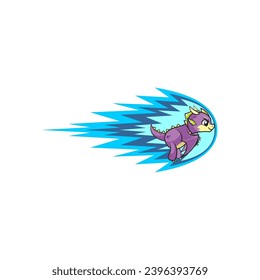 vector cute flying dragon fairytale