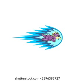 vector cute flying dragon fantasy