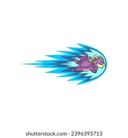 vector cute flying dragon funny