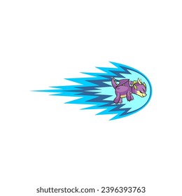 vector cute flying dragon mythology